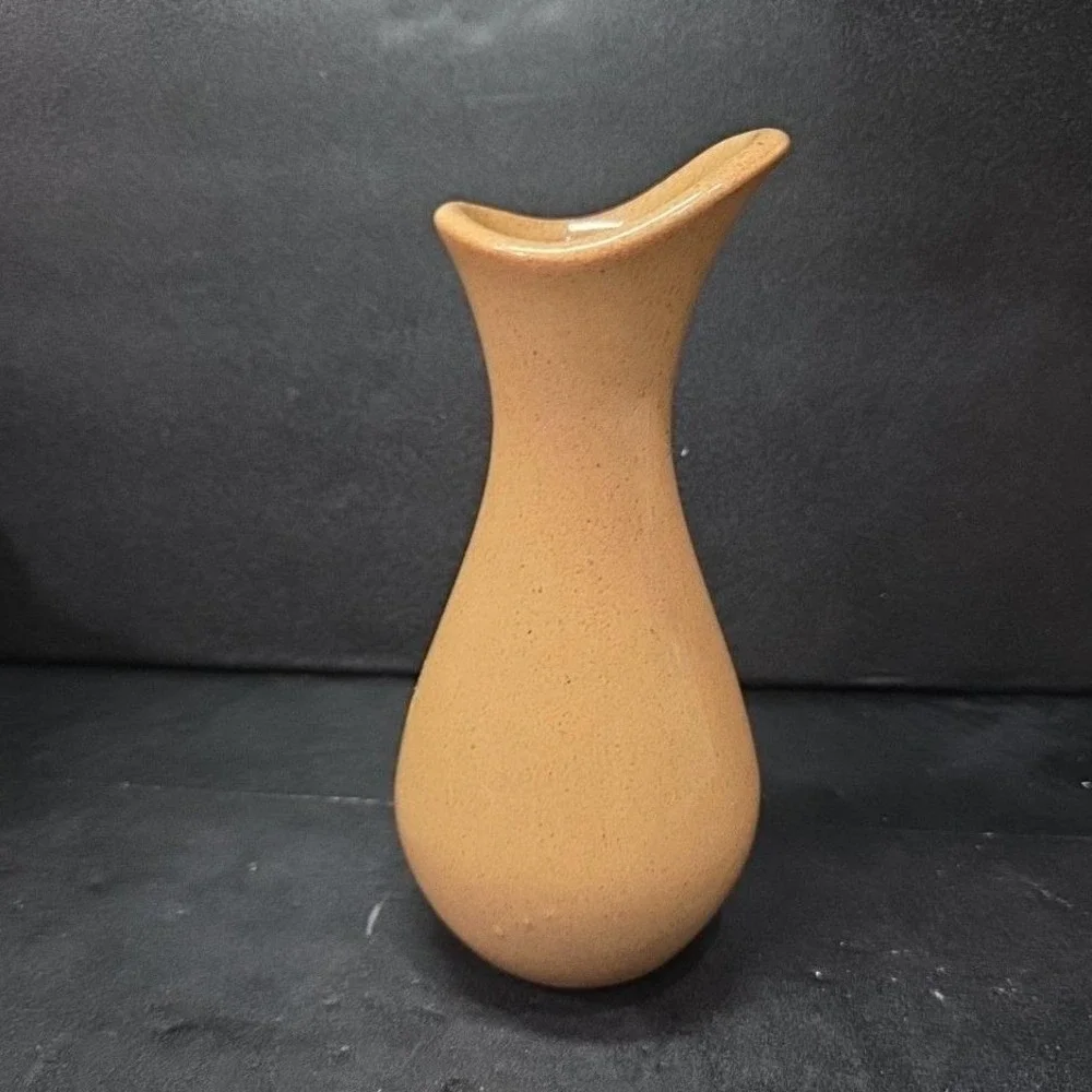 Pfaltzgraff OFTDA Bud Vase, Vintage Yellow Red Speckled Design, Floral Holder